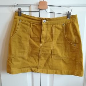 Yellow Denim Skirt